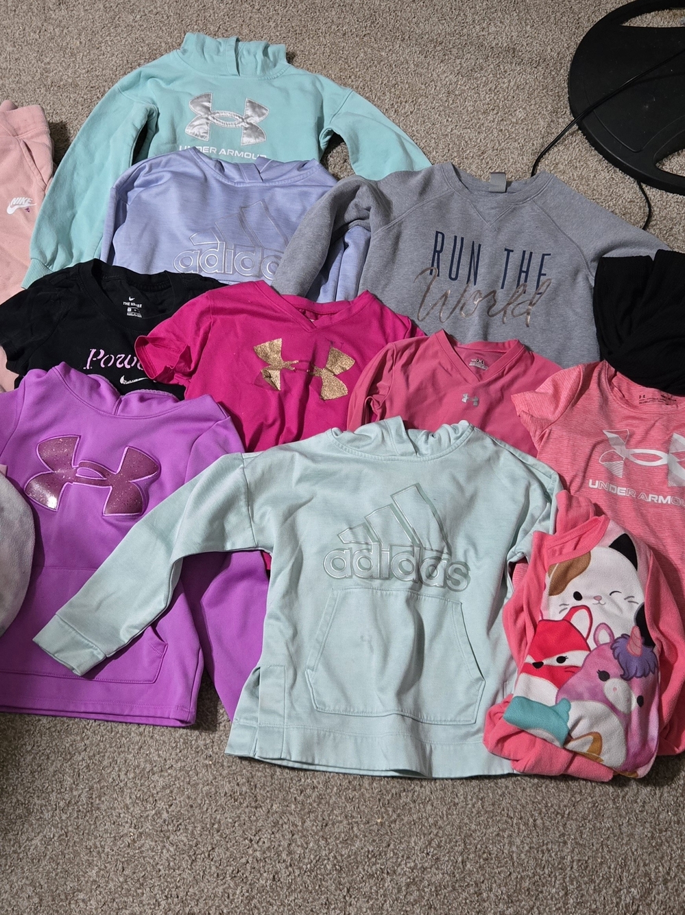 Assorted Girls Activewear Tops - Mint, Pink, Purple